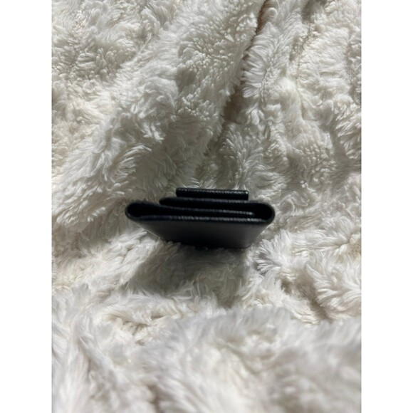 PRADA Leather Logo Wallet Small black Saffiano Compact Key Case Hooks Holder Bow - Picture 6 of 10